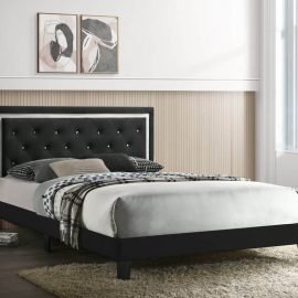 Bed king passion black velvet