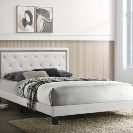 Bed queen passion white pu