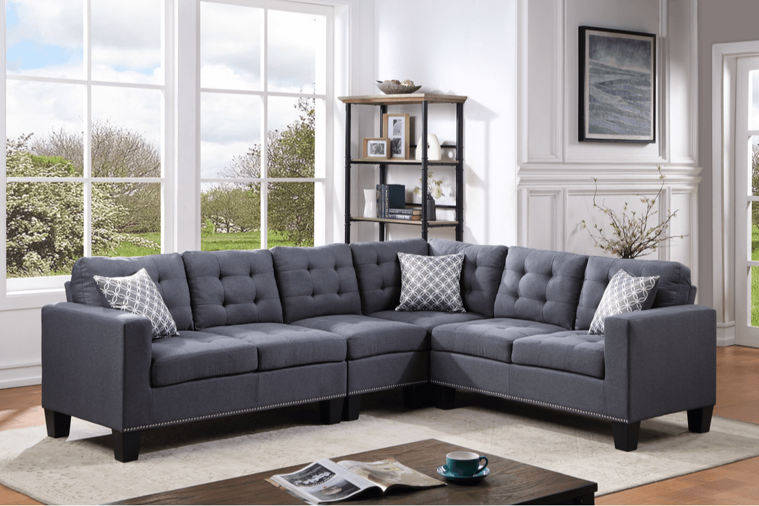 Sectional Logan Gray | VANSS ELECTRONICS HOUSTON