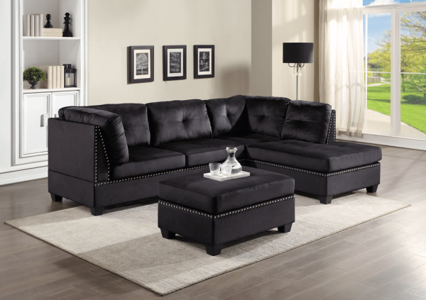 Sectional sienna black