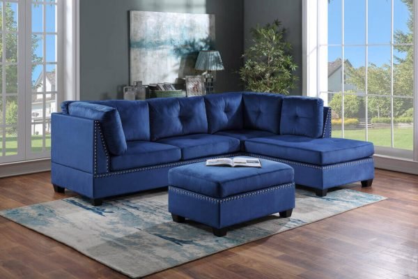 Sectional sienna blue