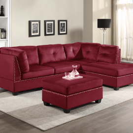 Sectional sienna red