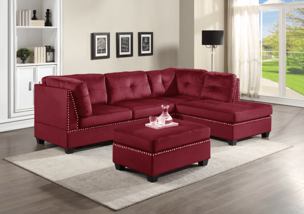 Sectional sienna red