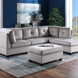 Sectional sienna silver