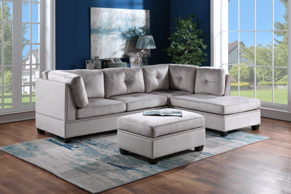 Sectional sienna silver