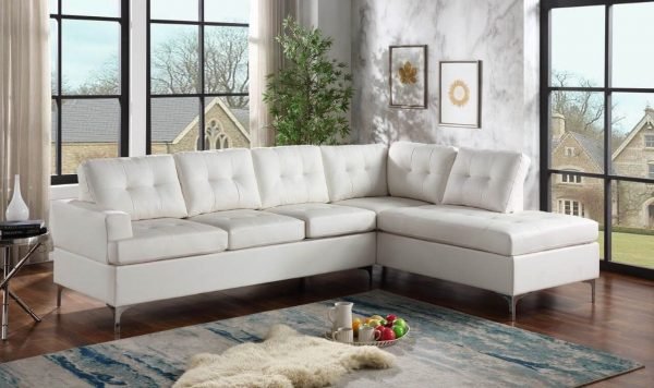 Sectional vintage white