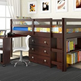 Bunk Bed760-TCP Loft Bed Cappuccino