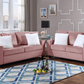 Sofa & loveseat cinderella-pink