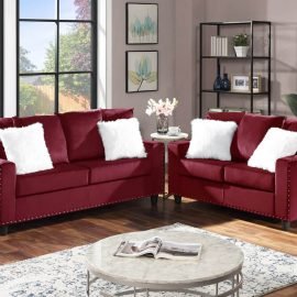 Sofa & loveseat cindy-red-1