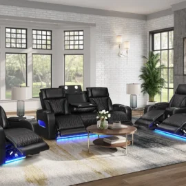 3 Piece Power Reclining Set dubai black