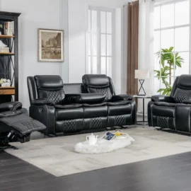 3 Piece Power Reclining Set westonblack