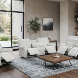 BRAVO Beige 3pc Reclining Set