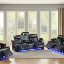 3 Piece Power Reclining Set Tokyo Sand Black